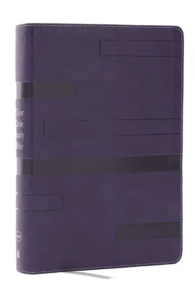 Color Code Study Bible, Revealing God's Truth Color by Color (NKJV, Purple Leathersoft, Red Letter, Thumb Indexed) - Thomas Nelson