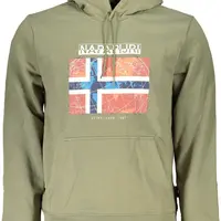 NAPAPIJRI GREEN MEN'S ZIPLESS SWEATSHIRT