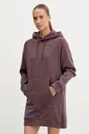 Bavlněné šaty The North Face vínová barva, mini, NF0A8E48BQ71