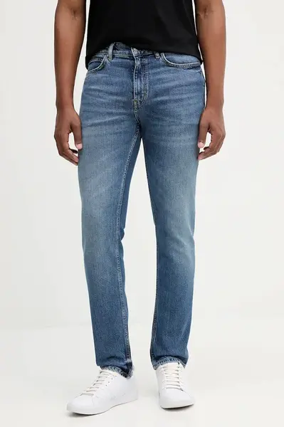 Džíny HUGO pánské, modrá barva, 50542690