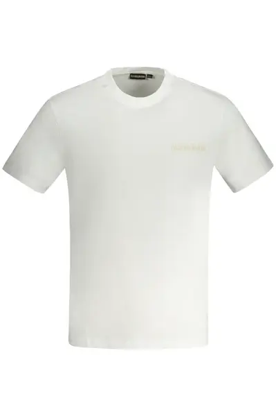 Bílé tričko Napapijri s krátkým rukávem