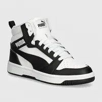 Dětské sneakers boty Puma Rebound V6 Mid Jr bílá barva