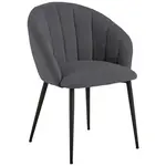 MID.YOU ŽIDLE S PODRUČKAMI, ocel, šedá, černá