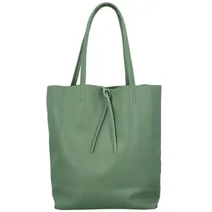 Dámská kožená kabelka přes rameno mentolová - Delami Vera Pelle Oriane