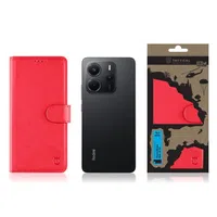 Flipové pouzdro Tactical Field Notes pro Xiaomi Redmi Note 14 4G, červená