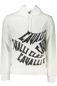 Bílá mikina CAVALLI CLASS s kapucí