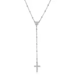 S'Agapõ Dámský ocelový náhrdelník s křížkem Dazzly SDZ136