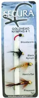 Secura flyfishing mušky goldhead nymphs #1 4 ks