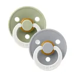 BIBS Colour dudlíky z přírodního kaučuku 2 ks vel. 2 Sage Noční / Cloud Noční