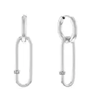 Calvin Klein Ocelové kruhové náušnice s krystaly 2v1 35000181