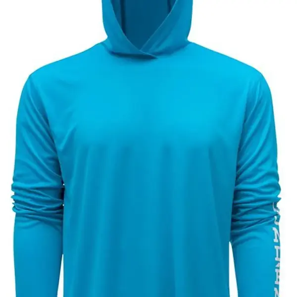 Grundéns funkční uv mikina tough sun hoodie azure - l