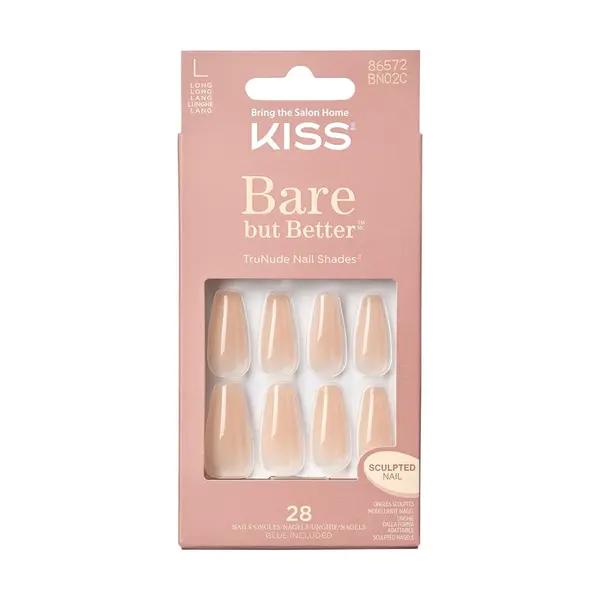 KISS Nalepovací nehty Bare but Better Nails - Nude Drama 28 ks
