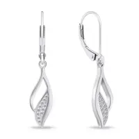 Brilio Silver Slušivé stříbrné náušnice se zirkony EA739W