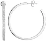 Beneto Stříbrné náušnice kruhy s krystaly AGUP1181