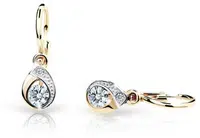 Cutie Jewellery Dětské náušnice ze žlutého zlata C1898-10-X-1 bílá