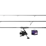 Delphin kaprařský set corsablack nero prut 3,6 m 3 lb 3-díl + naviják 8t + vlasec 0,30 mm