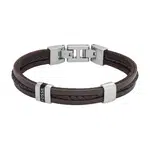 Fossil Elegantní pánský kožený náramek Vintage Casual JF04133040