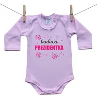Boodyy Ružové Body s dlhým rukávom Budúca prezidentka 80 (9-12 mesiacov)