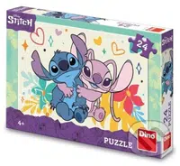 Puzzle 24 Stitch a Angel - puzzle z kategorie 15 - 60 dílků