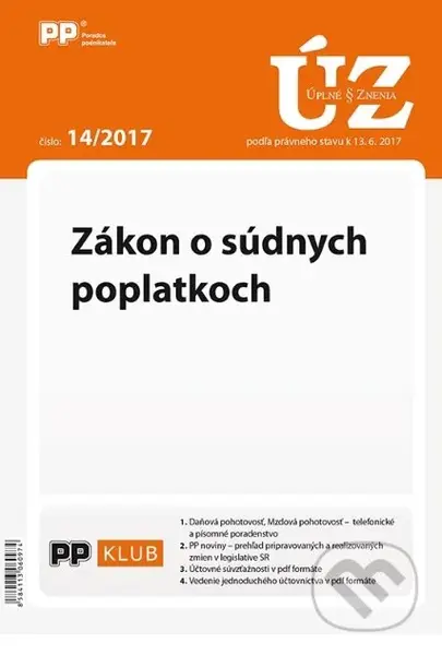 Úplné znenia zákonov 14/2017 (Zákon o súdnych poplatkoch)