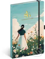 NOTIQUE Týdenní Laskavý diář 2026 (týdenní verso diář s gumičkou na uzavření a poutkem na tužku)