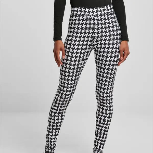 Women's soft leggings AOP blackhoundstooth