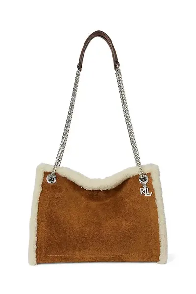 Semišová kabelka Lauren Ralph Lauren