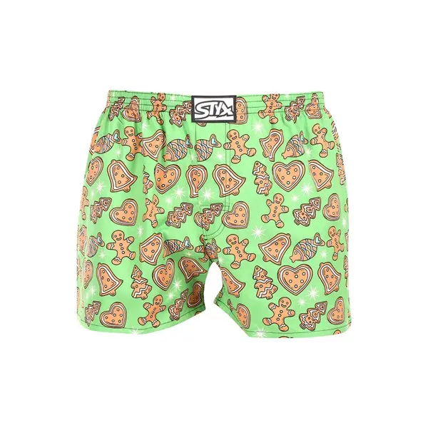 Styx Pánské trenky art klasická guma Vánoce perníčky (A1753) L