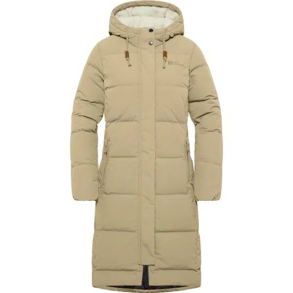 Jack Wolfskin NORDLICHT W Dámský zimní kabát, béžová, velikost