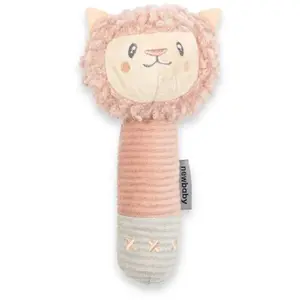 NEW BABY LAMA Plyšová hračka s chrastítkem, béžová, velikost