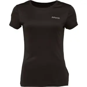 Fitforce RISA Dámské fitness triko, černá, velikost