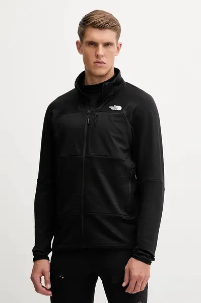 Sportovní mikina The North Face Stormgap Powergrid pánská, černá barva, hladká, NF0A87J84H01