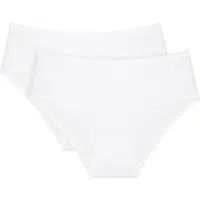 TRIUMPH SENSE OF COTTON MIDI 2P Dámské kalhotky, bílá, velikost