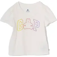 GAP V-FRCH VALUE LOGO Dívčí tričko, bílá, velikost 3Y