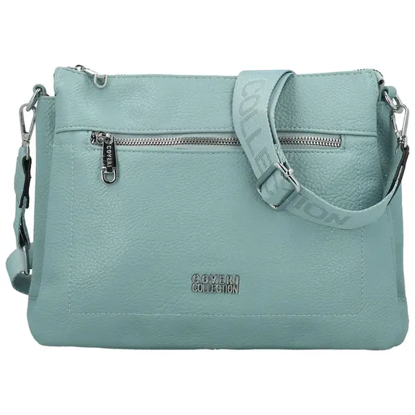 Stylová dámská koženková crossbody kabelka Verrona new, džínově modrá