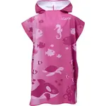 AQUOS SEA PONCHO M Dětské pončo z rychleschnoucího materiálu, růžová, velikost