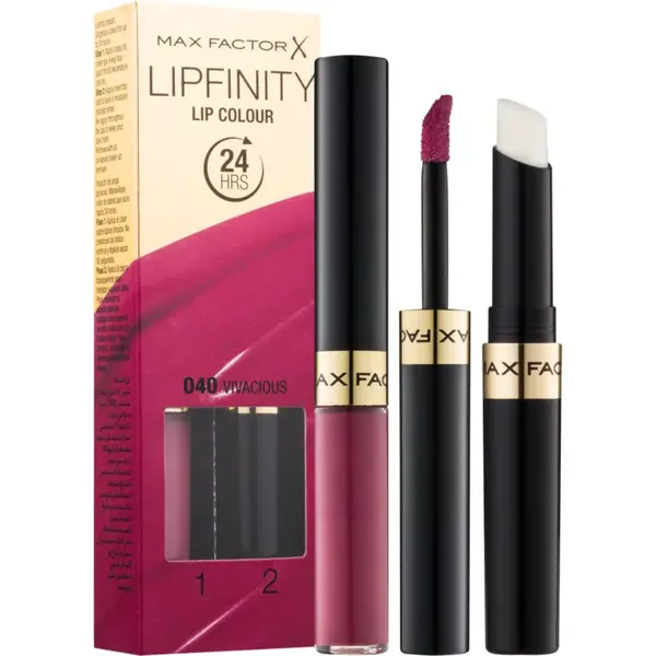 Max Factor Lipfinity Lip Colour dlouhotrvající rtěnka s balzámem odstín 040 Vivacious 4.2 g