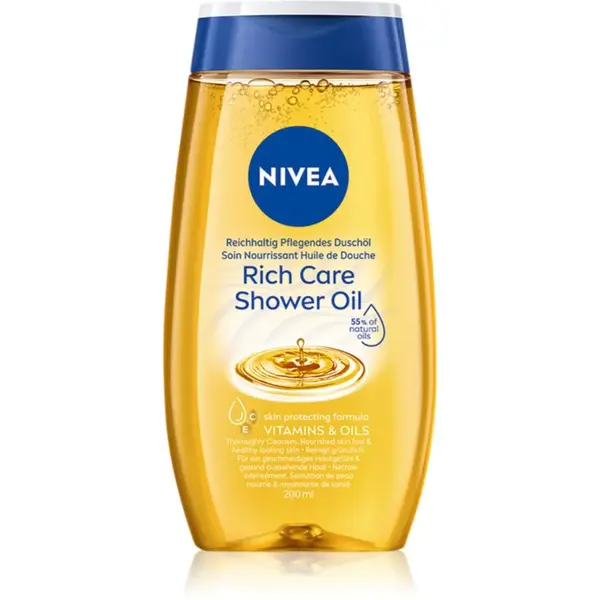 Nivea Natural pečující sprchový olej 200 ml