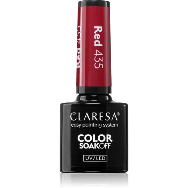 Claresa SoakOff UV/LED Color Warm Feelings gelový lak na nehty odstín Red 435 5 g