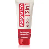 Borotalco MEN 3 in 1 sprchový gel pro muže na obličej, tělo a vlasy vůně Amber 200 ml