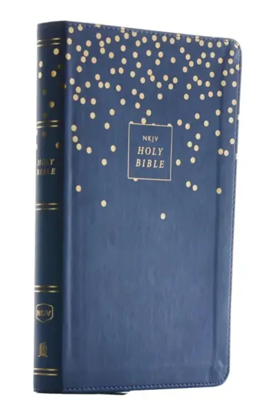 NKJV, Thinline Bible Youth Edition, Leathersoft, Blue, Red Letter, Comfort Print - Thomas Nelson