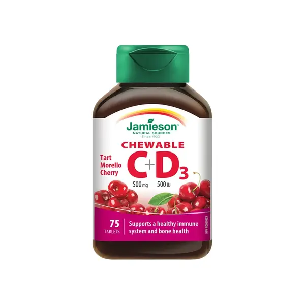 Jamieson Vitamíny C A D3 Třešeň Cucací Tbl.75