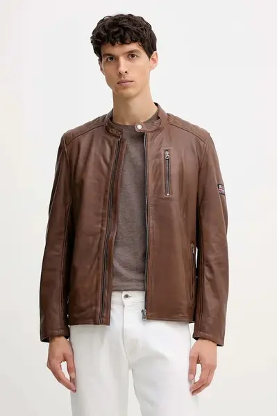 Kožená bunda Pepe Jeans