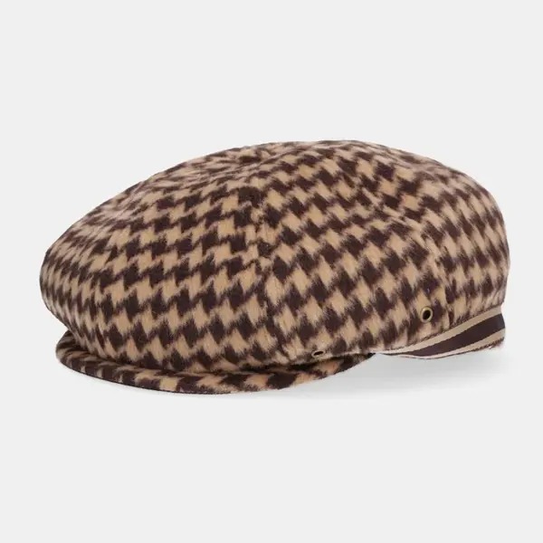 Bekovka Kangol BLOCK ZIG hnědá barva, K5472.BR204