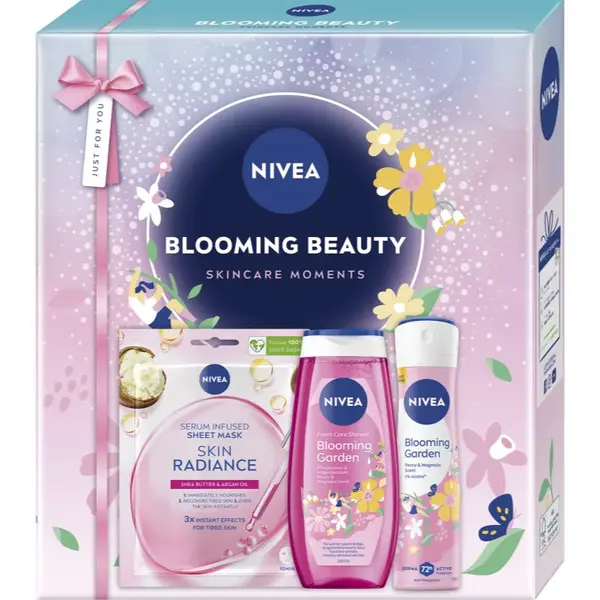 NIVEA Blooming Beauty dárková sada na tělo a obličej
