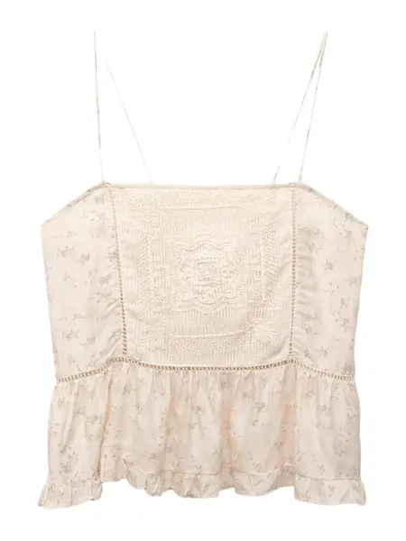 Pull&Bear Top  nebielená / kaki / červeno-fialová / biela