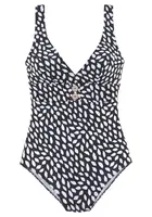 VIVANCE Jednodielne plavky  čierna / biela