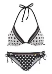 LASCANA Bikiny  telová / čierna / biela