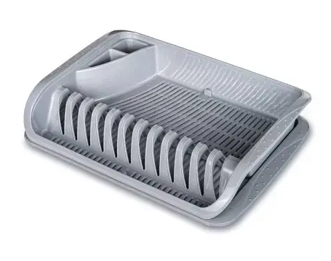 Odkapávač na nádobí 39,5x29,5 cm, šedý