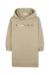 Dětské bavlněné šaty Michael Kors béžová barva, mini, oversize, R30479